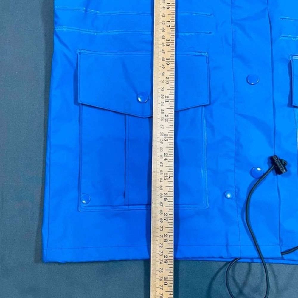 Vintage LL Bean Maine Guide Rain Jacket Blue Hooded Waterproof Womens Small - Picture 10 of 16